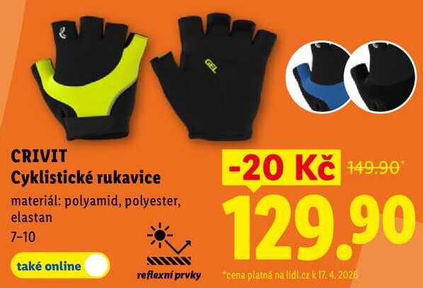CRIVIT Cyklistické rukavice