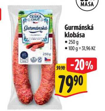 Gurmánská klobása, 250 g