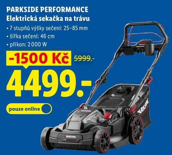 PARKSIDE PERFORMANCE Elektrická sekačka na trávu 