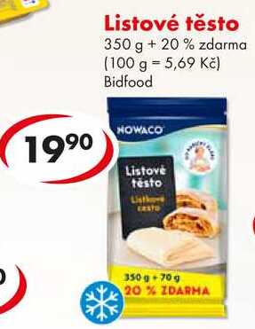 Listové těsto, 350 g + 20 % zdarma