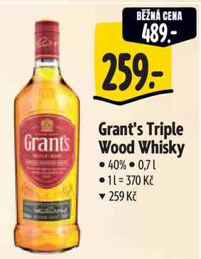 Grant's Triple Wood Whisky, 0,7 l