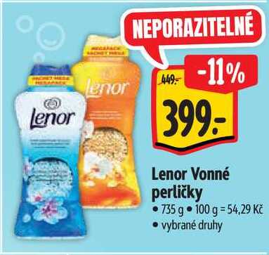 Lenor Vonné perličky, 735 g 