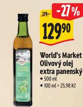 World's Market Olivový olej extra panenský, 500 ml 