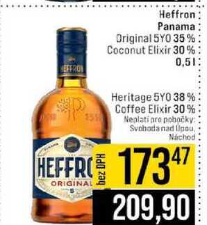 Heffron Panama Original 5YO 35 % Coconut Elixir 30 % 0,5l