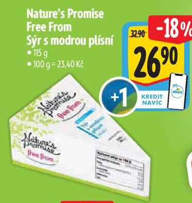 Nature's Promise Free From Sýr s modrou plísní, 115 g  