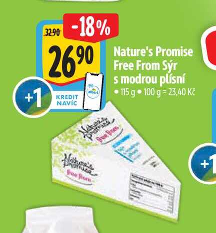   Nature's Promise Free From Sýr s modrou plísní 115 g 
