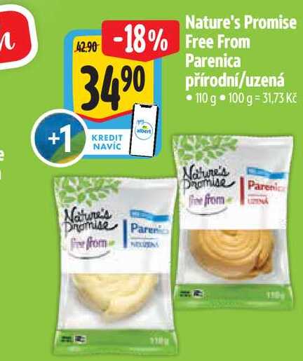  Nature's Promise  Free From  Parenica přírodní/uzená 110 g  