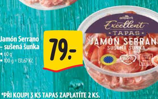 Jamón Serrano sušená šunka 60 g 