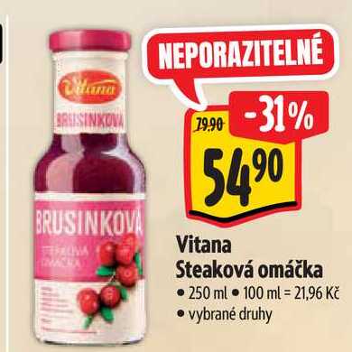  Vitana Steaková omáčka 250 ml  