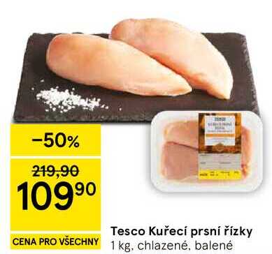 Tesco Kuřecí prsní řízky, 1 kg