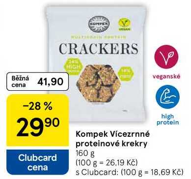 Kompek Vícezrnné proteinové krekry, 160 g 