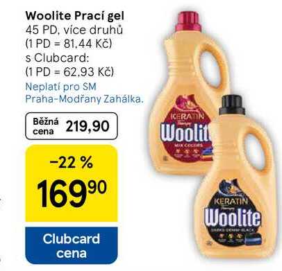 Woolite Prací gel, 45 PD, více druhů 