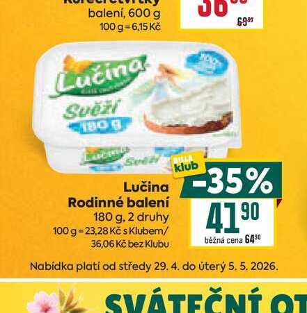 Lučina Rodinné balení 180 g 