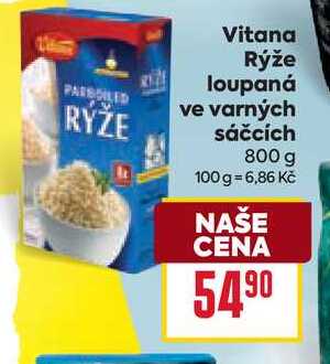 Vitana Rýže loupaná ve varných sáčcích 800 g  