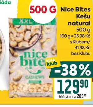 Nice Bites Kešu natural 500 g   