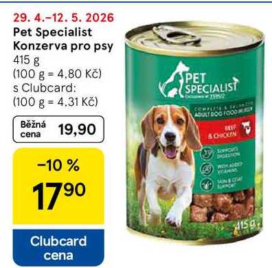 Pet Specialist Konzerva pro psy, 415 g  