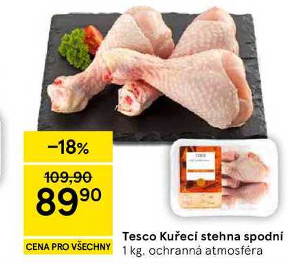 Tesco Kuřecí stehna spodní, 1 kg