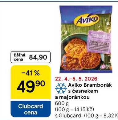Aviko Bramborák s česnekem a majoránkou, 600 g 