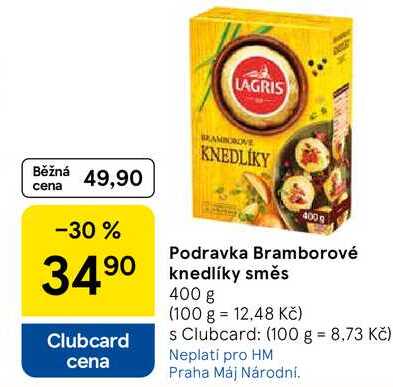 Podravka Bramborové knedlíky směs, 400 g 