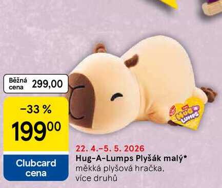 Hug-A-Lumps Plyšák malý, měkká plyšová hračka. více druhů 