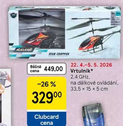 Vrtulník, 2.4 GHz. na dálkové ovládání. 33.5 x 15 x 5 cm 