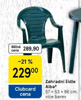 Zahradní židle Alba, 57 x 53 x 86 cm. více barev 
