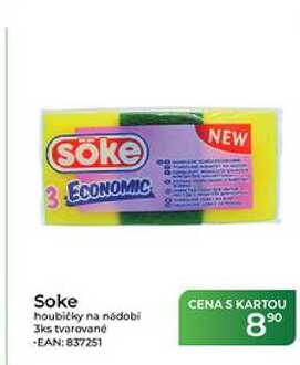 Soke houbičky na nádobí 3ks tvarované 