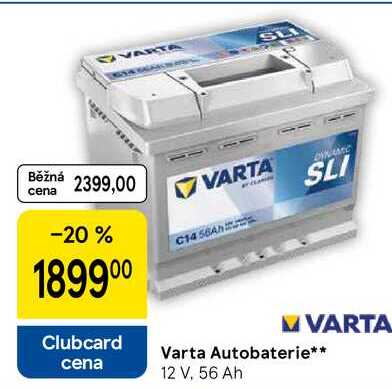 Varta Autobaterie, 12 V, 56 Ah 