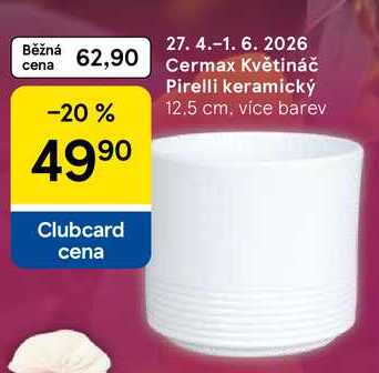Cermax Květináč Pirelli keramický, 12.5 cm. více barev 