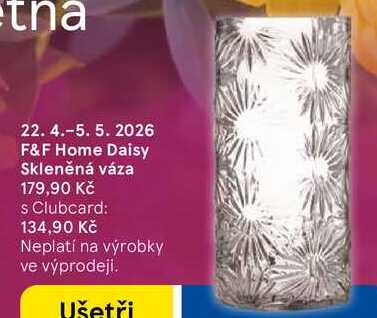 F&F Home Daisy Skleněná váza