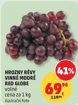 HROZNY RÉVY VINNÉ MODRÉ RED GLOBE, 1 kg 