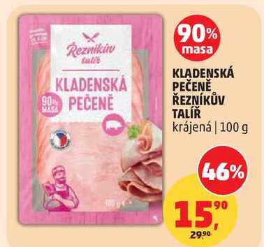 KLADENSKÁ PEČENĚ ŘEZNÍKŮV TALÍŘ krájená, 100 g