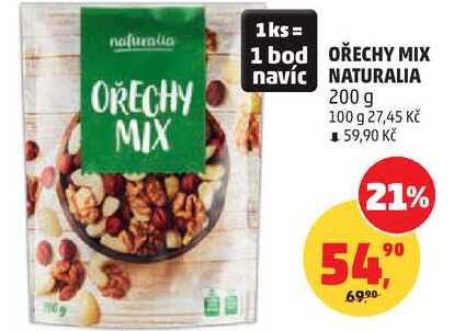 OŘECHY MIX NATURALIA, 200 g 