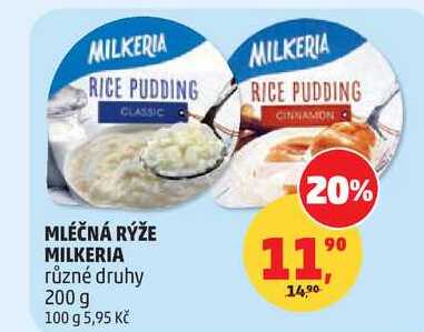 MLÉČNÁ RÝŽE MILKERIA různé druhy, 200 g 