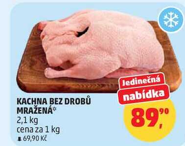 KACHNA BEZ DROBŮ nabídka MRAŽENÁ, 1 kg