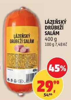 LÁZEŇSKÝ DRŮBEŽÍ SALAM, 400 g 