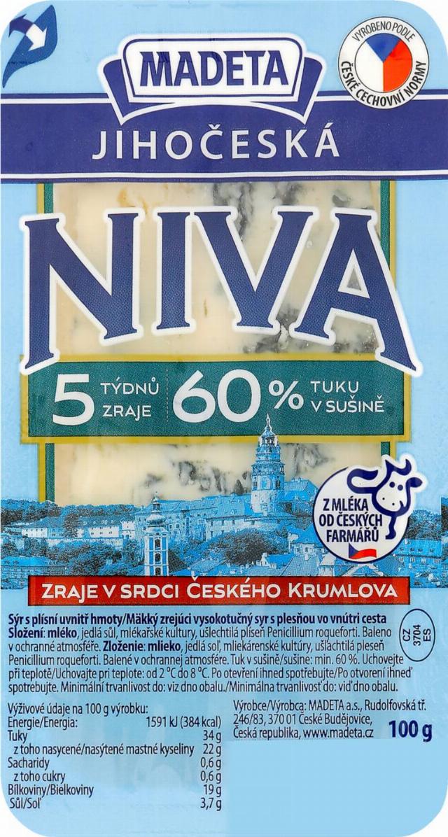 MADETA Jihočeská Niva 60 % tuku