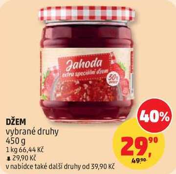 DŽEM vybrané druhy, 450 g 