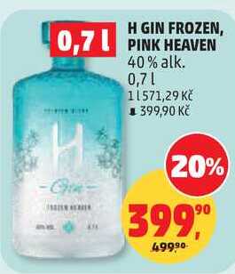 H GIN FROZEN, 0,7 l