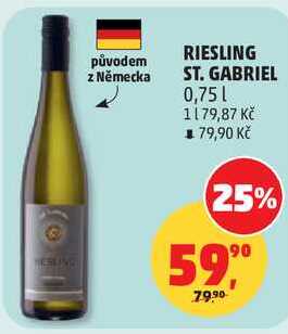 RIESLING ST. GABRIEL, 0,75 l