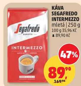 KÁVA SEGAFREDO INTERMEZZO mletá, 250 g  v akci