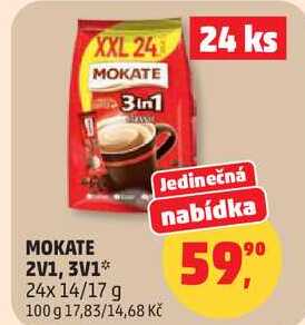 MOKATE 2V1, 3V1, 24x14/17 g