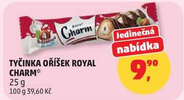 TYČINKA OŘÍŠEK ROYAL CHARM, 25 g 