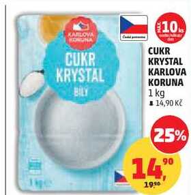 CUKR KRYSTAL KARLOVA KORUNA, 1 kg v akci