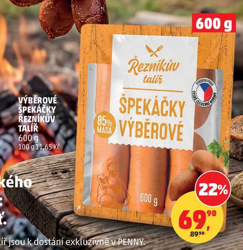 VÝBĚROVÉ ŠPEKÁČKY ŘEZNÍKŮV TALÍŘ, 600 g 