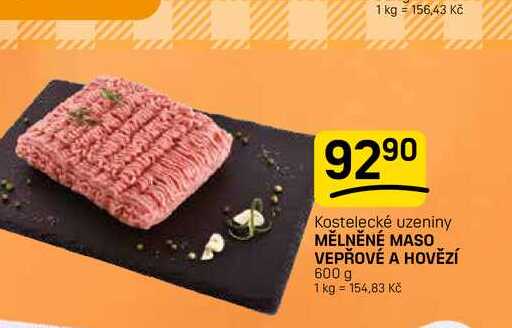MĚLNĚNÉ MASO VEPŘOVÉ A HOVĚZÍ 600 g