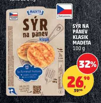 SÝR NA PÁNEV KLASIK MADETA, 100 g 
