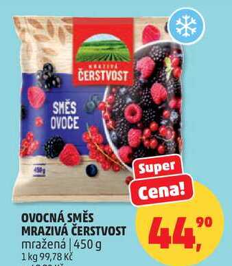 OVOCNÁ SMĚS MRAZIVÁ ČERSTVOST mražená, 450 g 