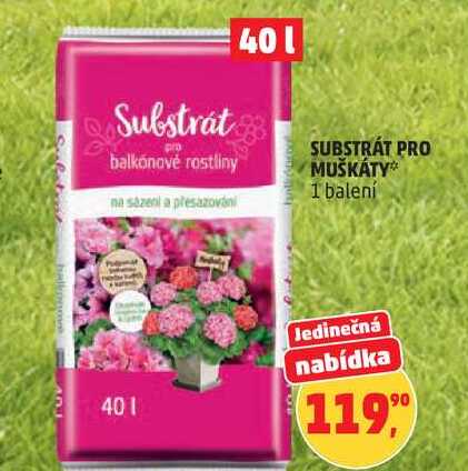 SUBSTRÁT PRO MUŠKÁTY, 1 balení  