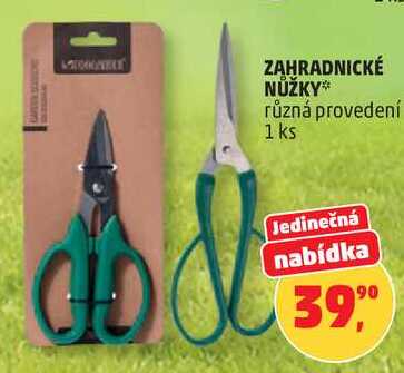 ZAHRADNICKÉ NŮŽKY různá provedení, 1 ks  